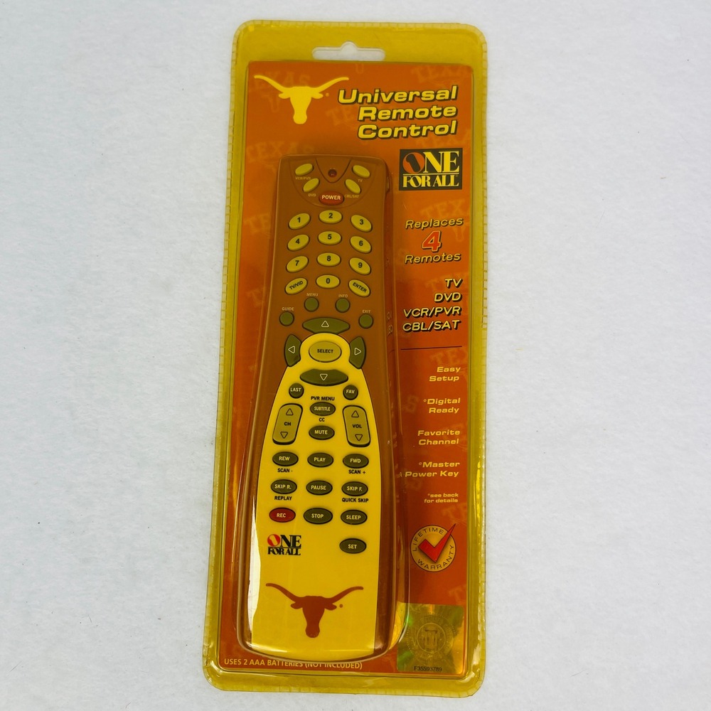 Texas Longhorns One For All Universal Remote Control NCAA Football Orange NEW